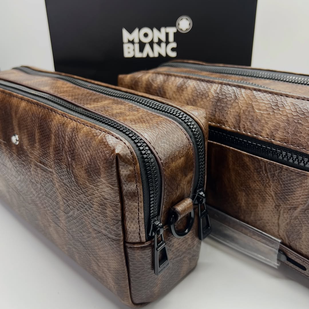 کیف مون بلان قهوه ای | کالکشن دستی و شوزبگ ( واش بگ) BROWN MONTBLANC