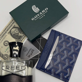 Goyard Cardholder FULLPack Blue Color | جاکارتی چرم مردانه گویارد آبی تیره ساده